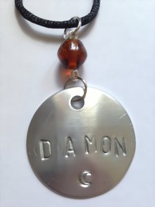 Damon Stamped Necklace