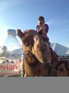 That's Kyra. On a camel.  In CANADA.  I'm not sure which is funnier - that Misha Collins had this on the list or that Kyra FOUND one - Kudos, girl!