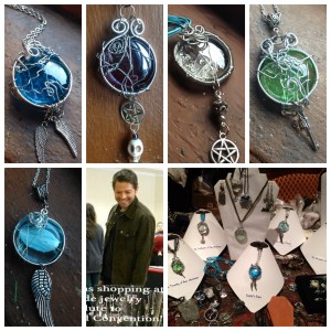 My Supernatural-Inspired Necklace series!  Available at my marked down convention price and FREE US SHIPPING! 