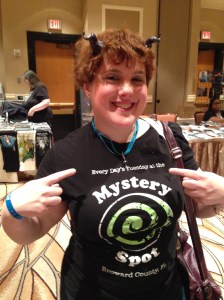 Adina wearing a one of a kind piece designed by my son, Phoenix!