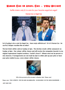 A chance to win my bracelet, vote for your fave version of Cas, and donate to Random Acts of Kindness!