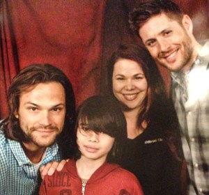 Jared and Jensen got Jade to smile!