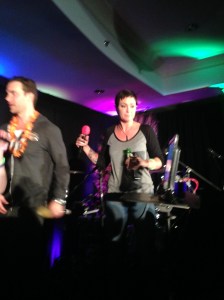 The beautiful Kim Rhodes rocking out on stage!